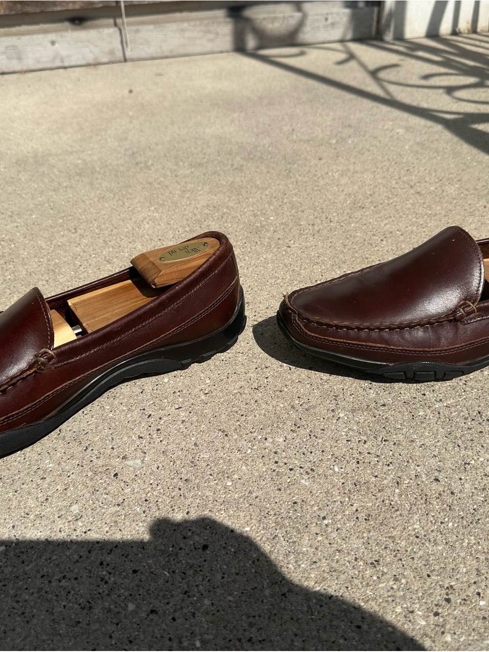 Allen Edmonds Dark Brown Leather Penny Loafers - Picture 2 of 9